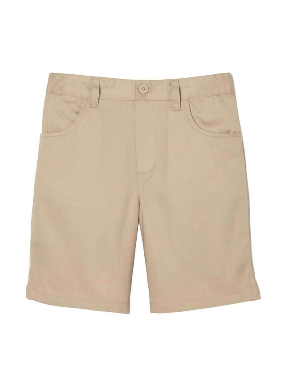 French Toast Girls' Pull-On Twill Short - Khaki, 12.5 Plus